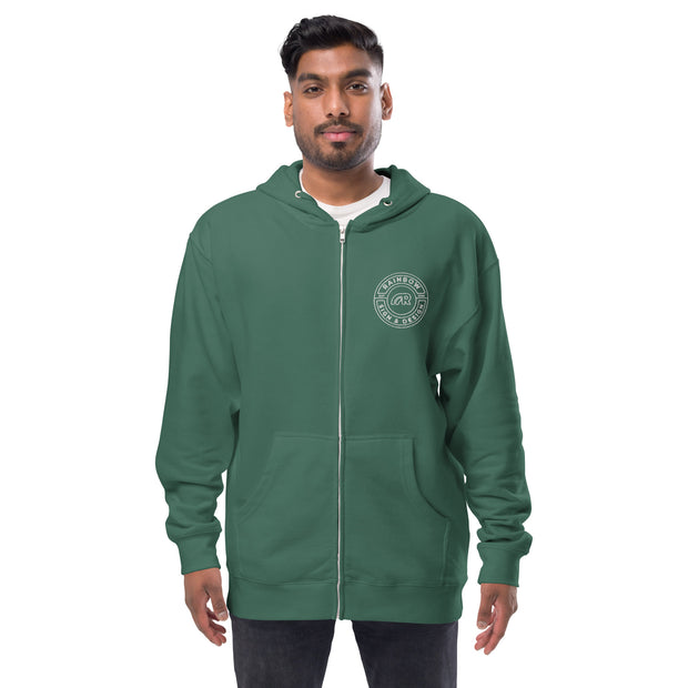 Rainbow Unisex fleece zip up hoodie