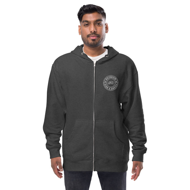 Rainbow Unisex fleece zip up hoodie