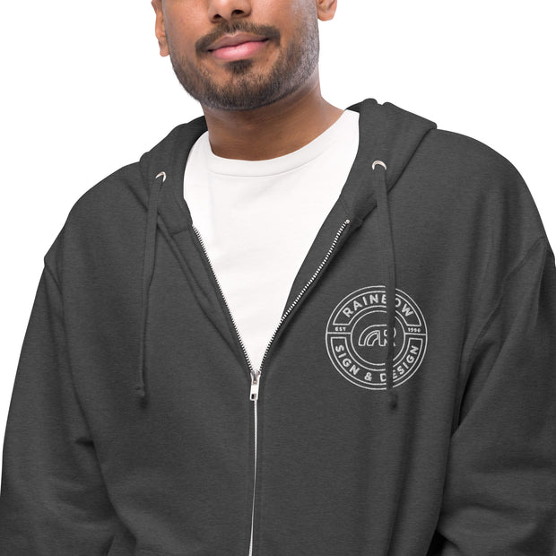 Rainbow Unisex fleece zip up hoodie