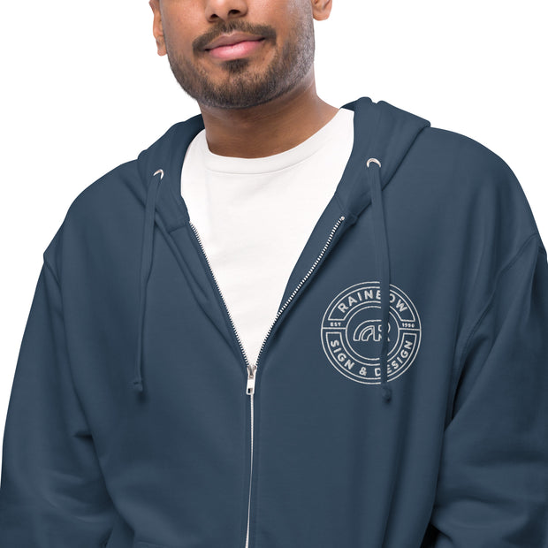 Rainbow Unisex fleece zip up hoodie